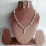 Luxury Single Layer AD Necklace & Earring Set – Premium Imitation Jewellery