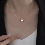 Gold Heart Pendant Necklace