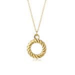 Buy Gold Twist Pendant Online In India
