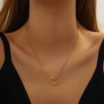 Buy Gold Open Heart Pendant Necklace | Modern Love Jewellery