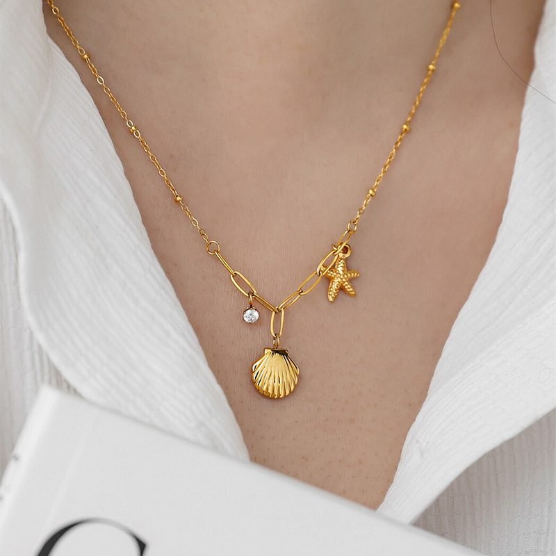 Golden Ocean Charm Necklace Golden Ocean Charm Necklace