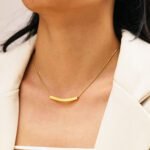 Gold Bar Pendant Necklace