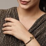 Elegant Flower and Butterfly Gold Bracelet