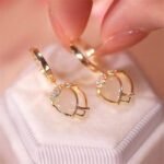 Gold Crystal Bloom Drop Earring