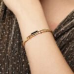 Gold Tone Geometric Bracelet