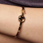 Rose-Gold Butterfly Bangle Bracelet