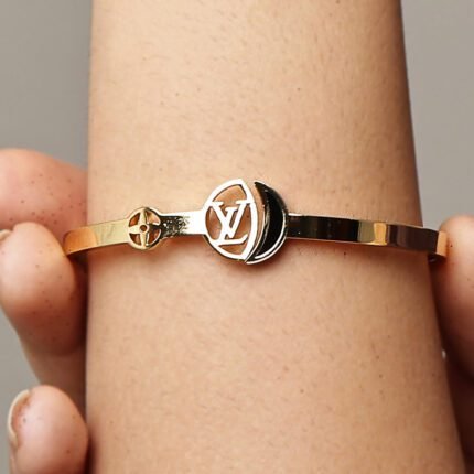 Gold-Tone Monogram Emblem Bracelet