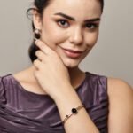 Black Round Gold Plated Bracelet