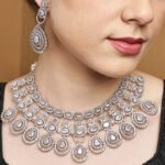 Victorian Inspired Zircon Choker Set with Maang Tikka