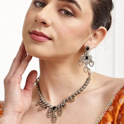 Buy Antique Gold Chandelier Jewelry Set with Black Onyx