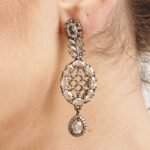 Antique Gold Marquise Zircon Statement Necklace Set