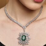 Buy Royal Green Necklace and Earring Set