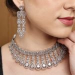 Buy Silver Plated CZ Bridal Jewelry Set