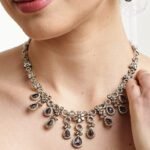 American Diamond Emerald Chandelier Jewelry Set