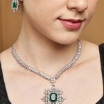 Buy Royal Green Necklace and Earring Set