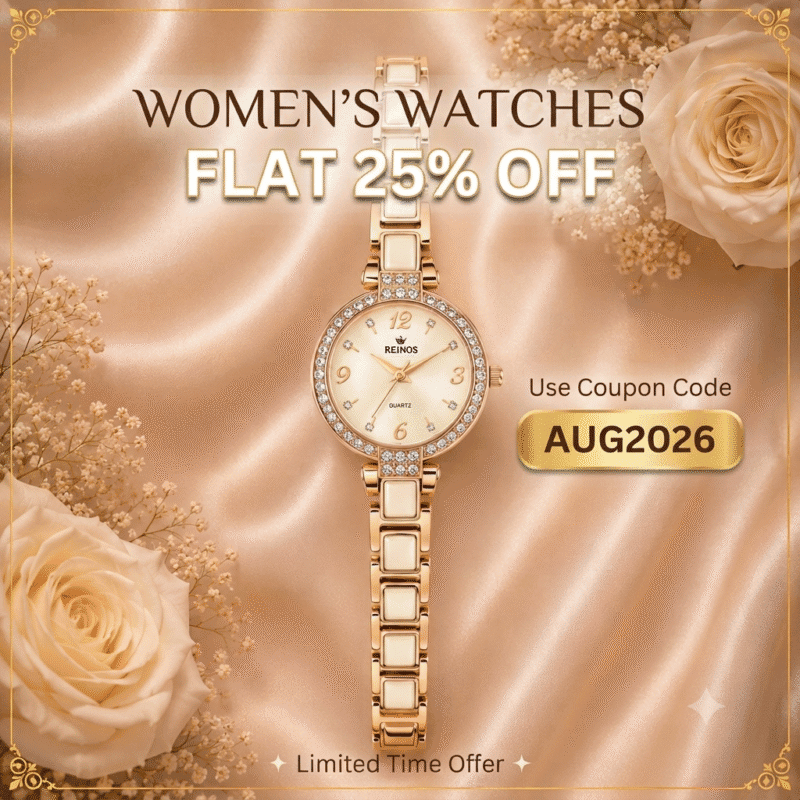 Elegant women's gold wristwatch